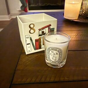 Diptyque White Scented mini Candle with little advent box